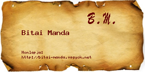 Bitai Manda névjegykártya